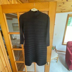 Tahari Black Wool Blend Dress